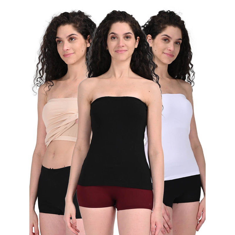 Adira Women Multi-Color Solid Slips & Camisole (Pack of 3) (L)