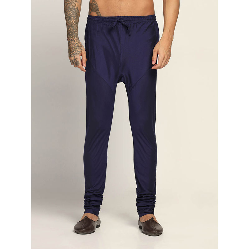KISAH Men Navy Blue Churidar (M)