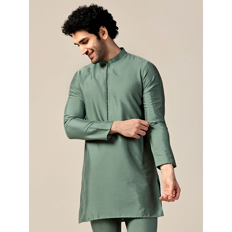 KISAH Men Green Kurta (XL)