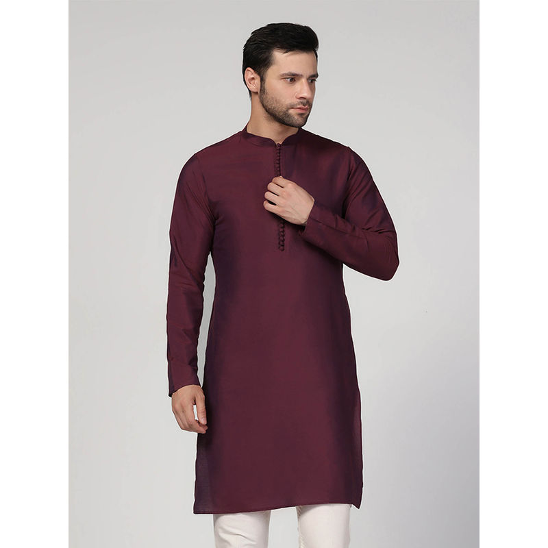 KISAH Men Wine Kurta (M)