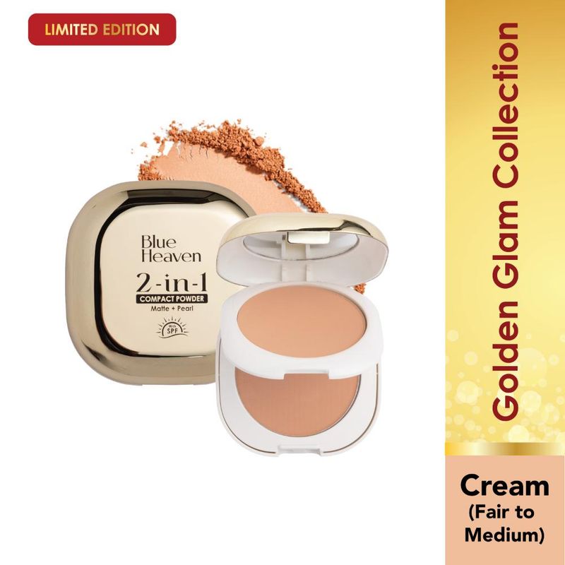Blue Heaven 2-In-1 Matte + Pearl Compact Powder - Cream