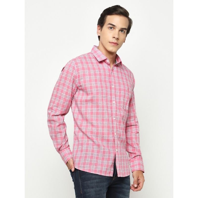 CRIMSOUNE CLUB Mens Pink Tartan Check Shirt (M)