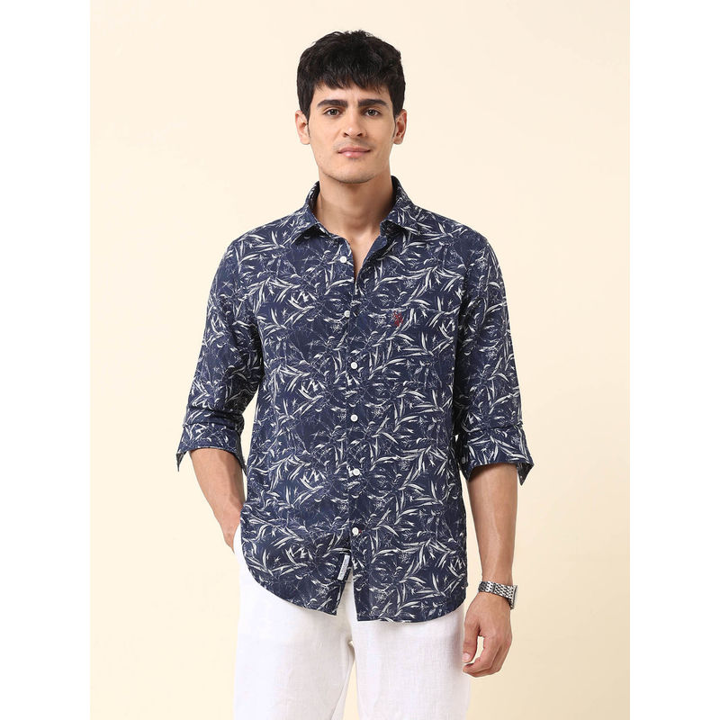 U.S. POLO ASSN. Men Tailored Fit Tropical Printed Shirt (3XL)