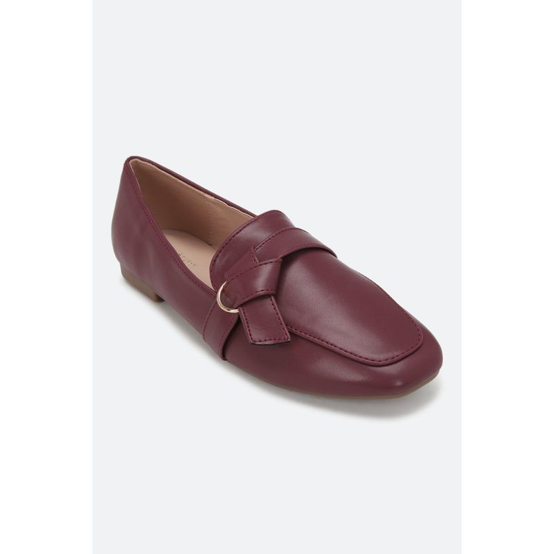 Buy Van Heusen Women Maroon Loafers Online