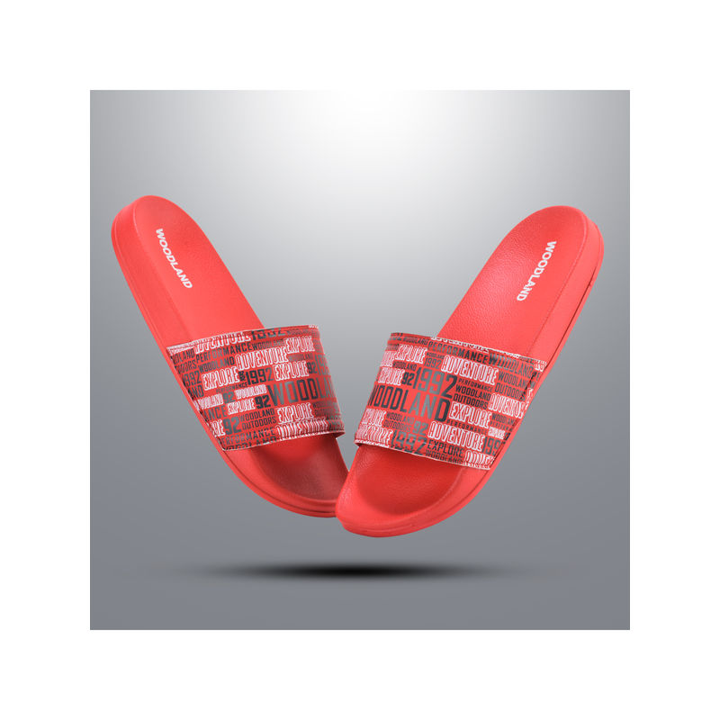 WOODLAND Men Casual Red Sliders (UK-9)