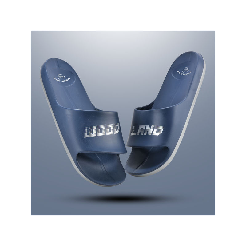 WOODLAND Men Casual Navy Blue Sliders (UK-9)