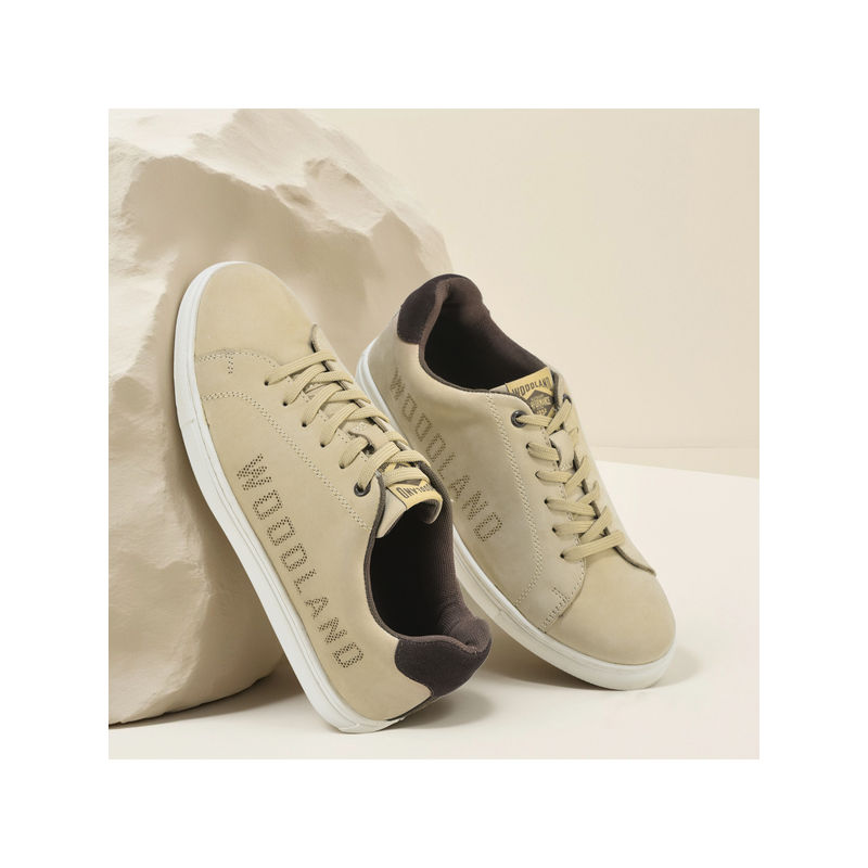 WOODLAND Men Casual Paris Cream Sneakers (UK-8)