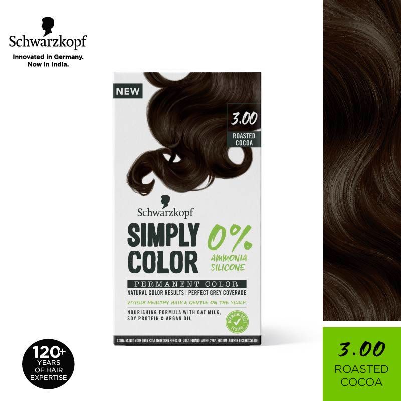 Schwarzkopf Simply Color Permanent Hair Colour - 3.00 Roasted Cocoa