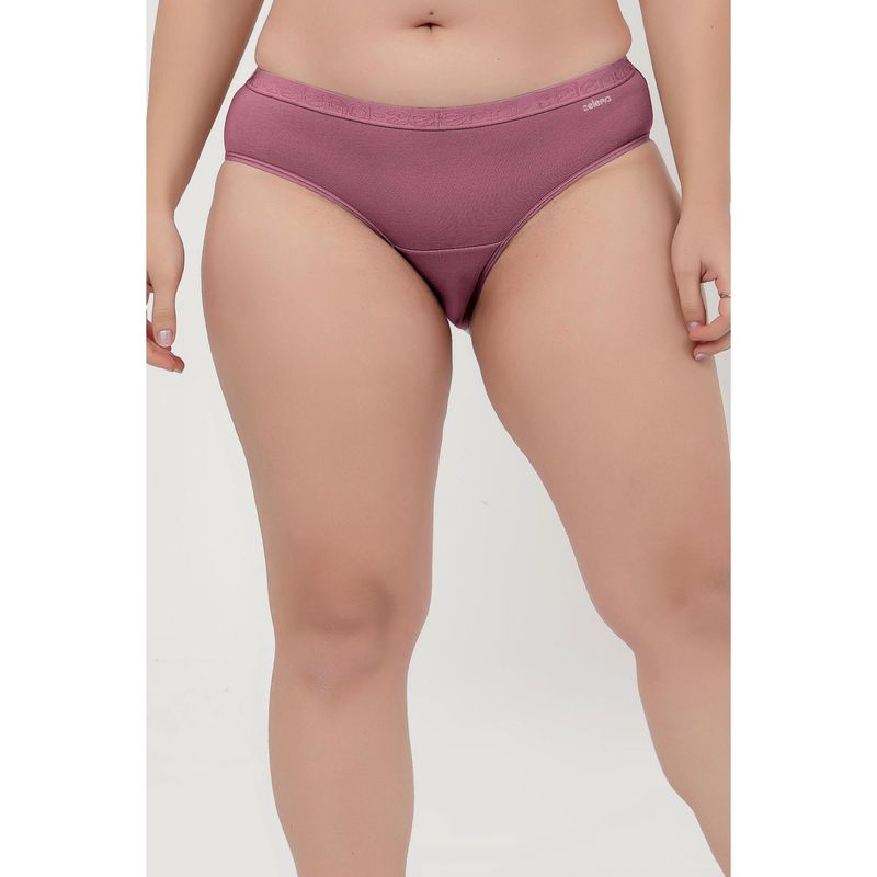 Zelena Blush Mauve Cotton Maternity Hipster Brief (S)