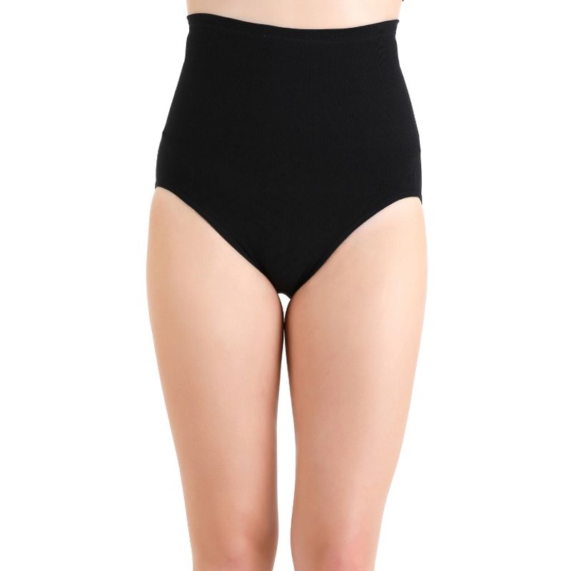 Zivame Everyday Shaping Cotton Midwaist Seamless Hipster Panty - Black (S)