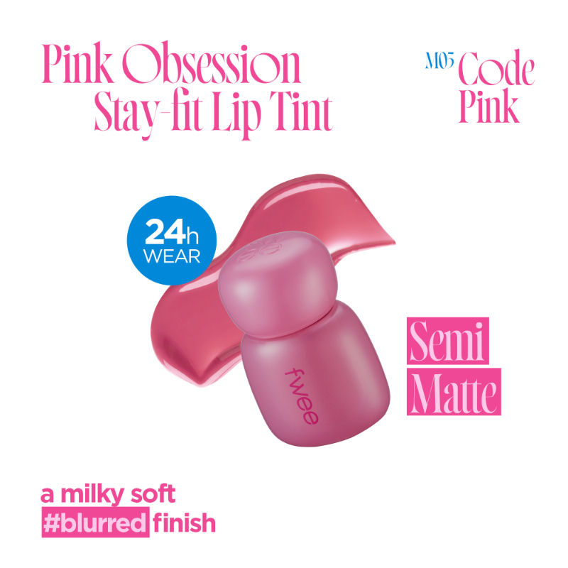 fwee Pink Obsession Stay-Fit Lip Tint - M05 Code Pink