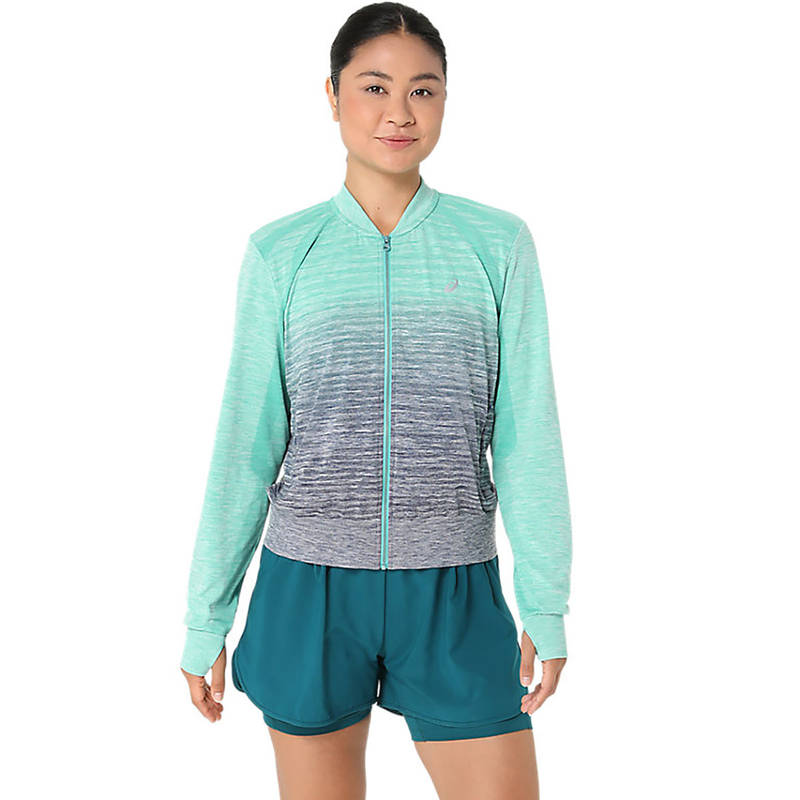 ASICS Seamless Women Green Jacket (XL)
