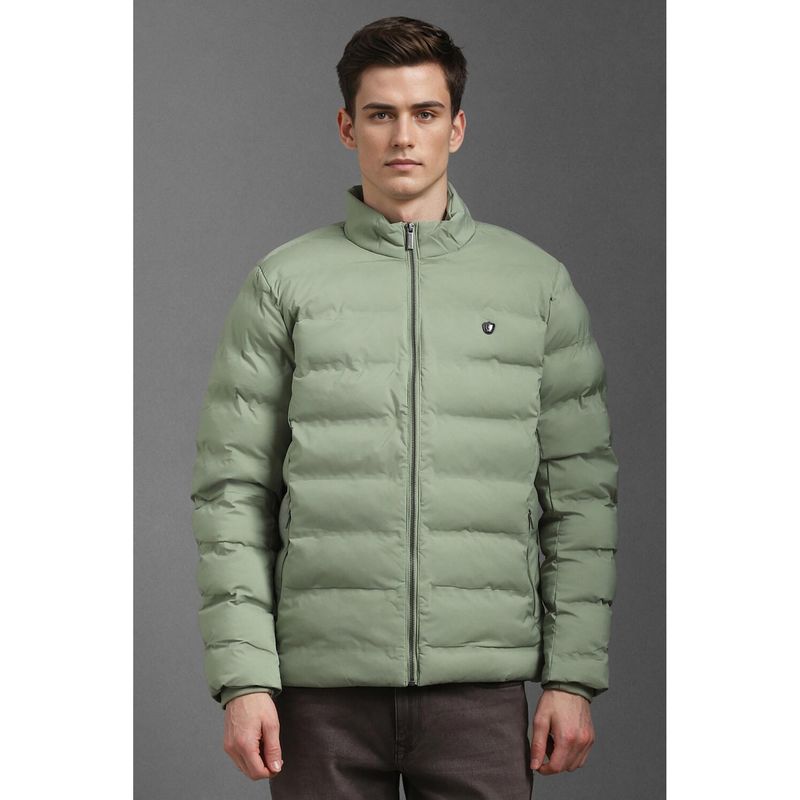 Louis Philippe Men Casual Green Solid Jacket (3XL)