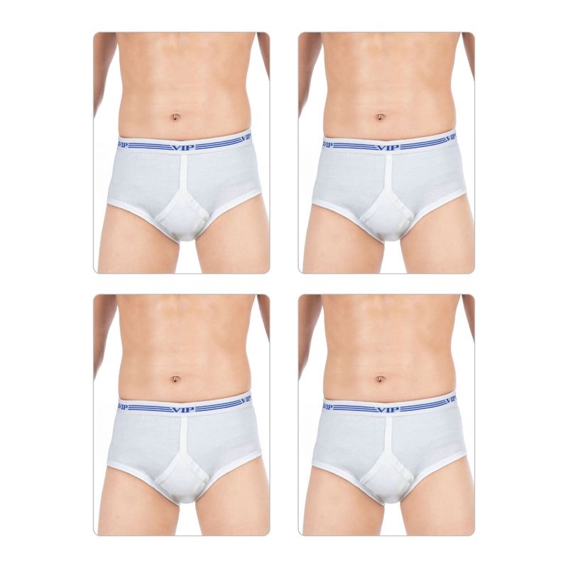 VIP Signor Mens Cotton Briefs Assorted Colours (M) (Set Of 4)