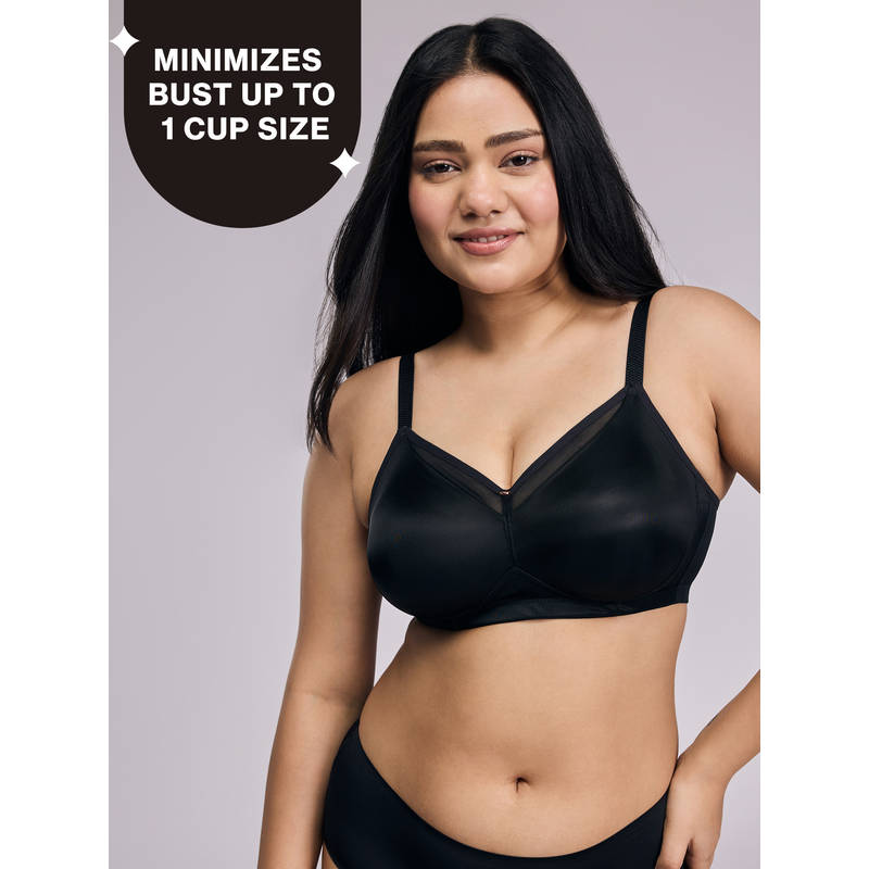 Nykd by Nykaa Magic Minimiser Non Padded Non Wired BRA NYB380-Black (34E)