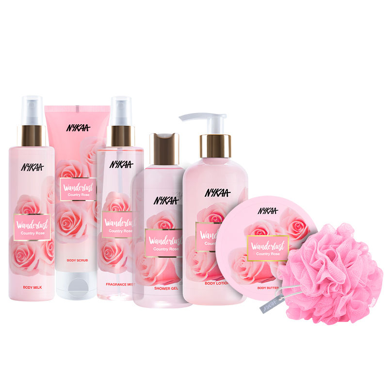 Buy Wanderlust Country Rose Range Bath Sponge Pink Combo Online