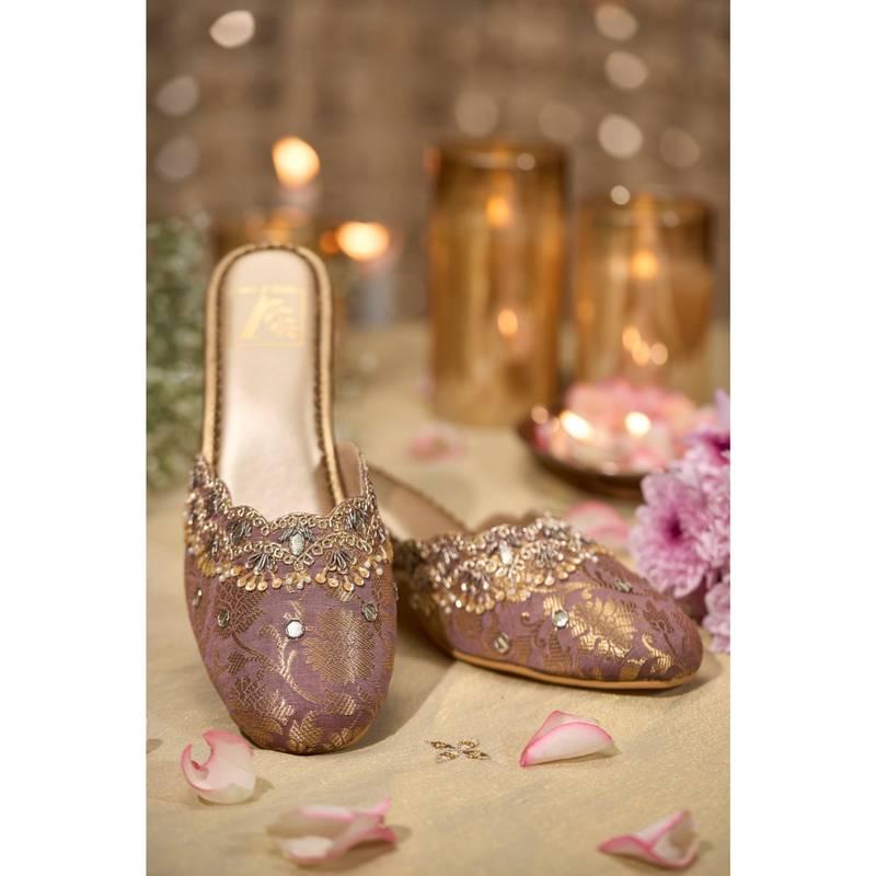 House of Vian Nazneen Mauve Mules (EURO 36)