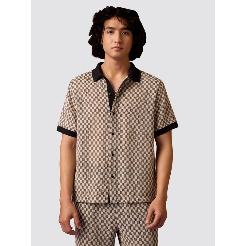 Muvazo Pixel Pop Self Design Shirt (XL)