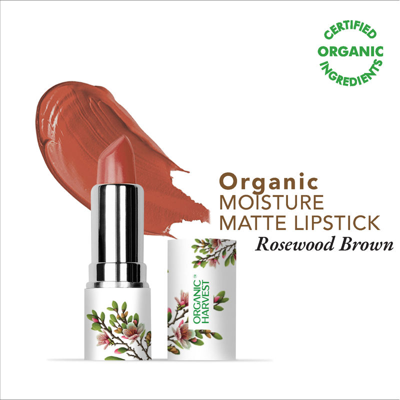 Organic Harvest Moisture Matte Lipstick - Rosewood Brown