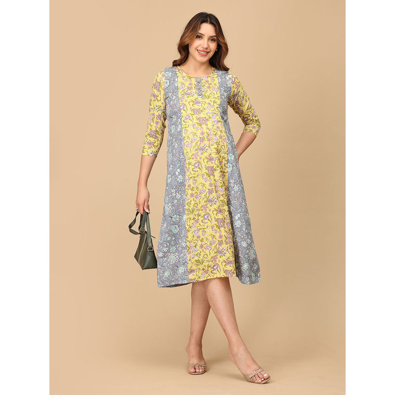 The Mom Store Dhup Chhaya Maternity and Nursing Kurti Dress (S)