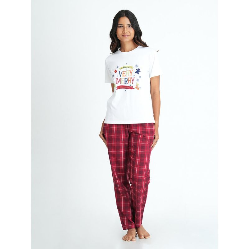 Mackly Women's Pyjama Set - White (L)