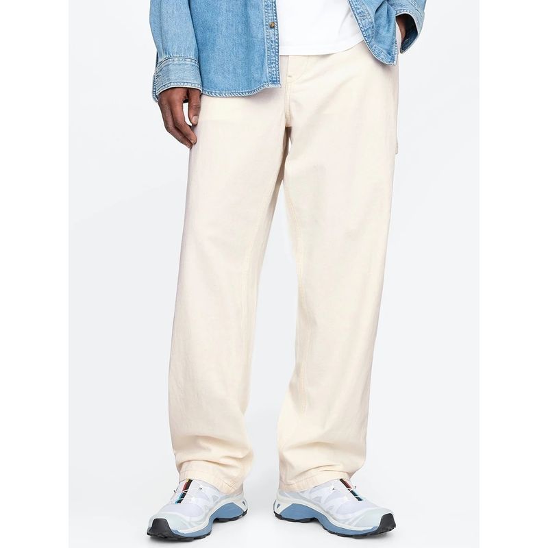 GAP Men Beige Loose Mid-Rise Jeans (28/32)