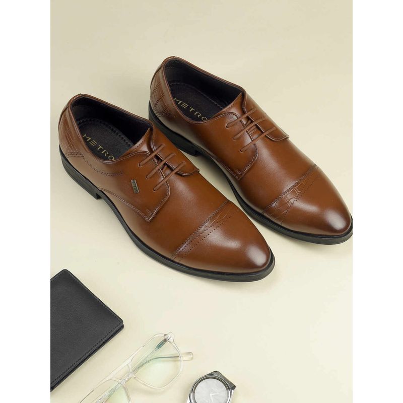 Metro Men Tan Formal Derbies (EURO 41)