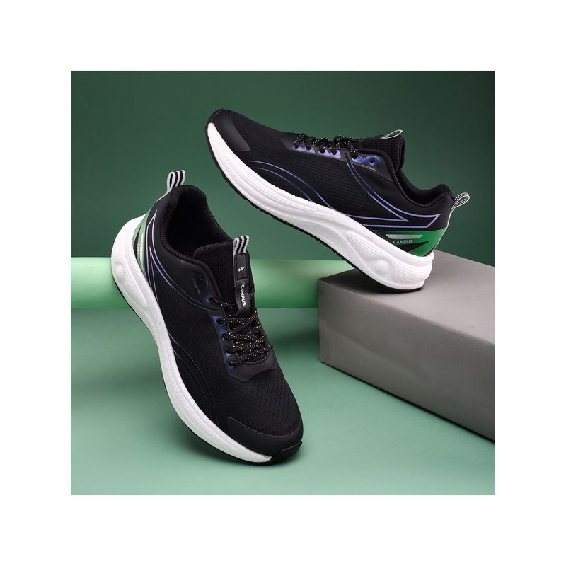 Campus PUMPED Black Men Running Shoes (UK 9)