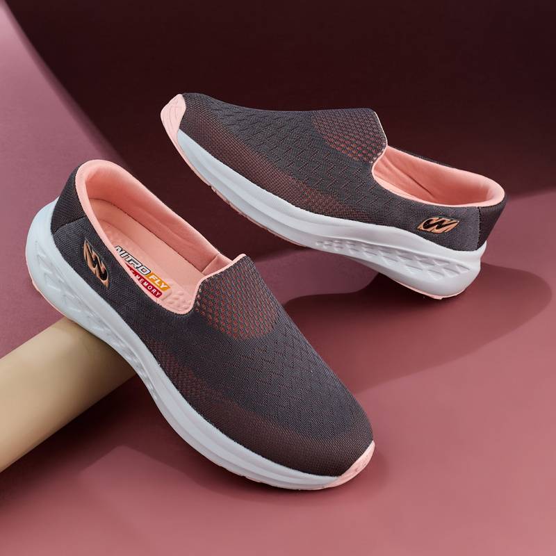 Campus MERMAID ADV Peach & Grey Women Walking Shoes (UK 4)