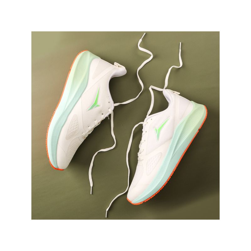 JQR GLOBAL PRO White and Orange Men Running Shoes (UK 6)