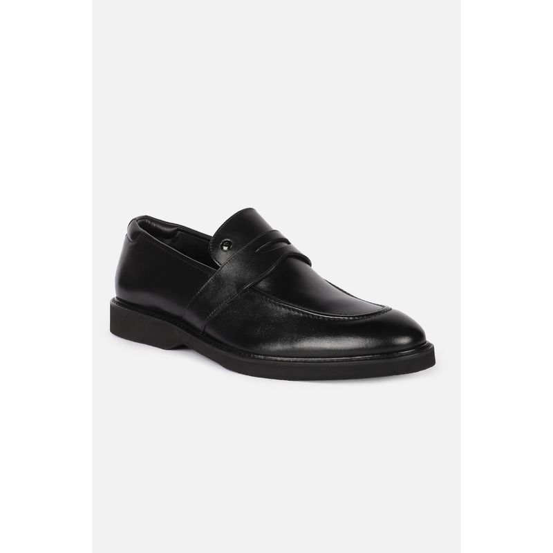 Louis Philippe Men Black Slip On Loafers (UK 9)