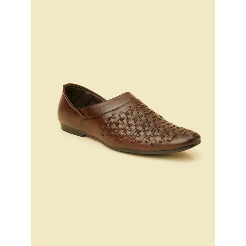 Manyavar Dark Brown Loafers for Men (UK 7)