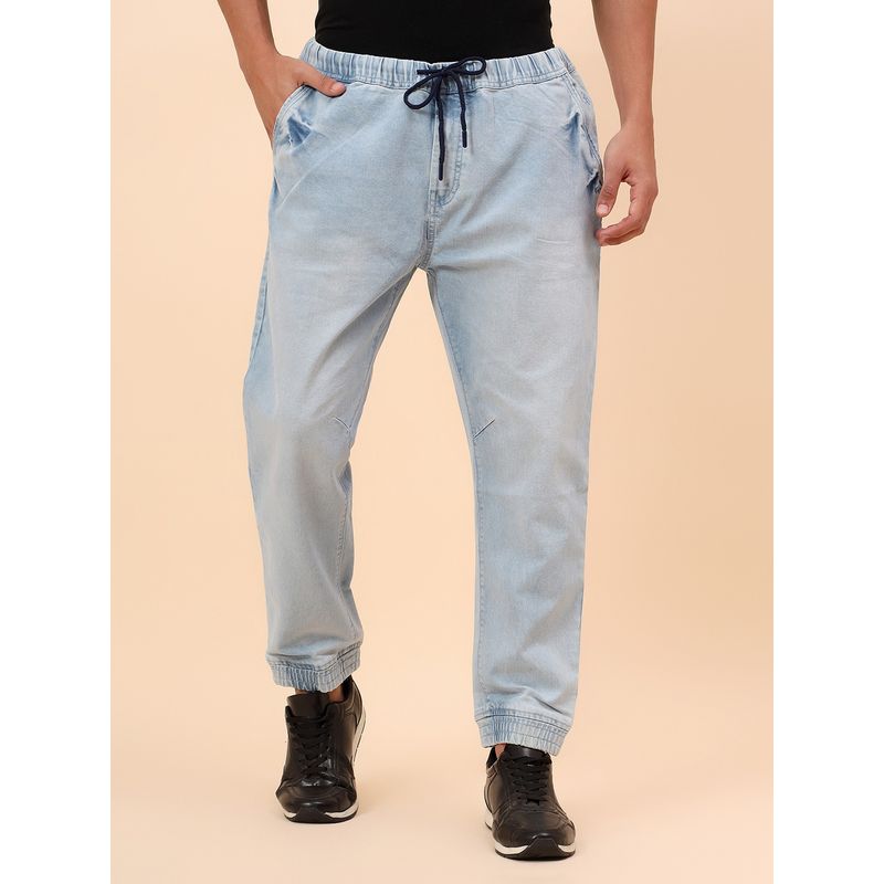 Cantabil Men Regular Fit Blue Jogger Jeans (30)