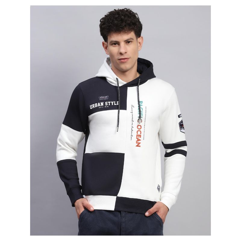 Monte Carlo Mens Printed Hooded Neck Full Sleeve Hoodie (XL)