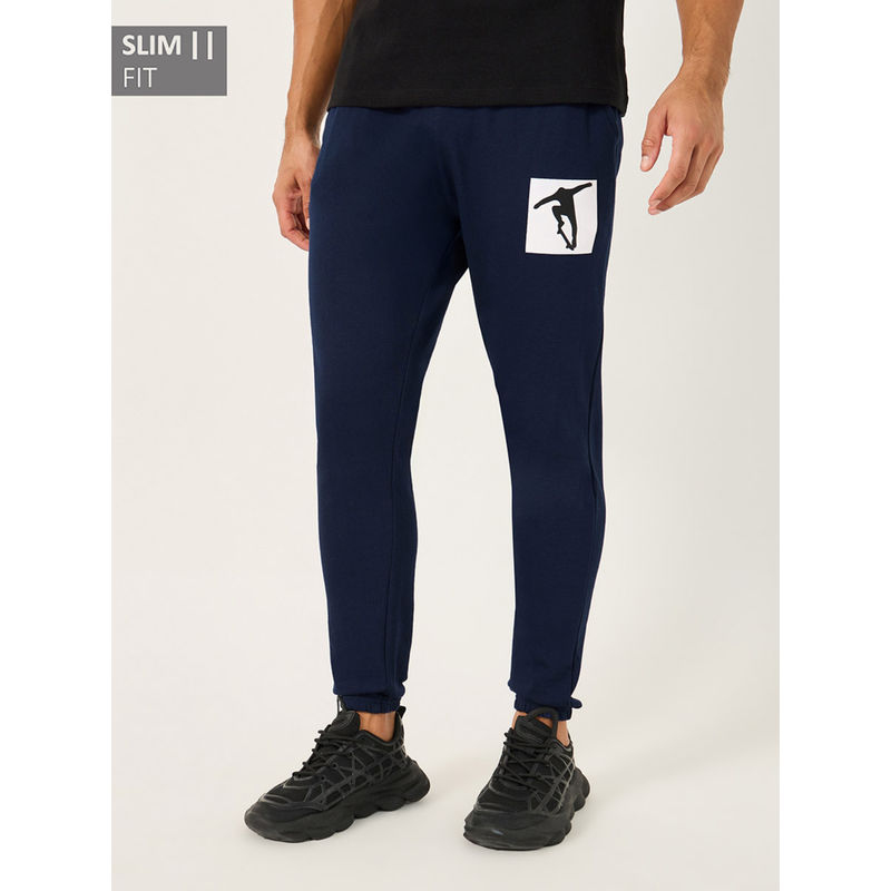 Styli Men Slim Fit Graphic Print Joggers with Pocket Print (M)