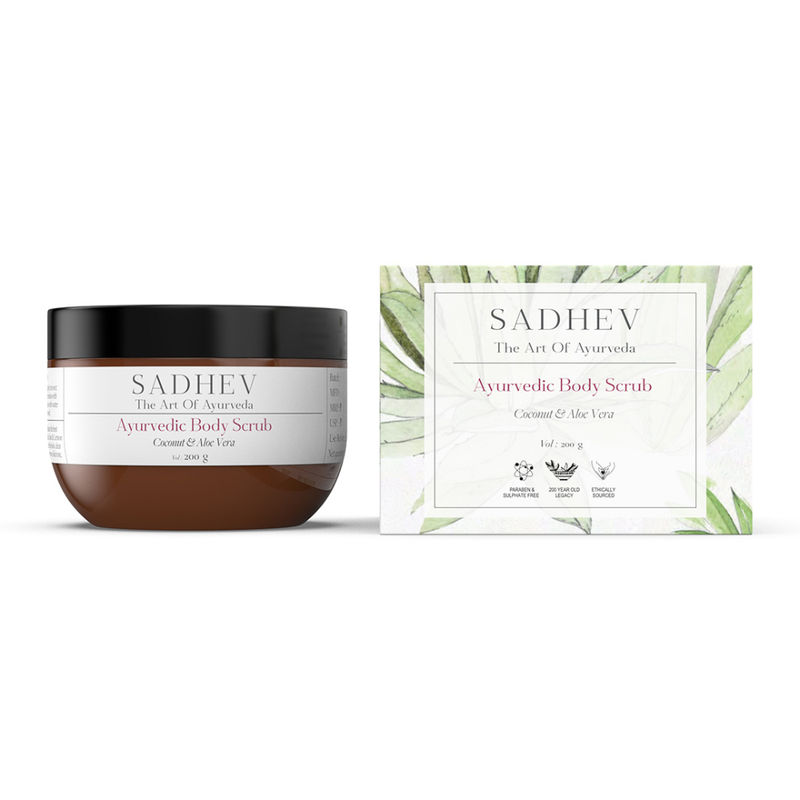 SADHEV Ayurvedic Coconut and Aloe Vera Body Scrub