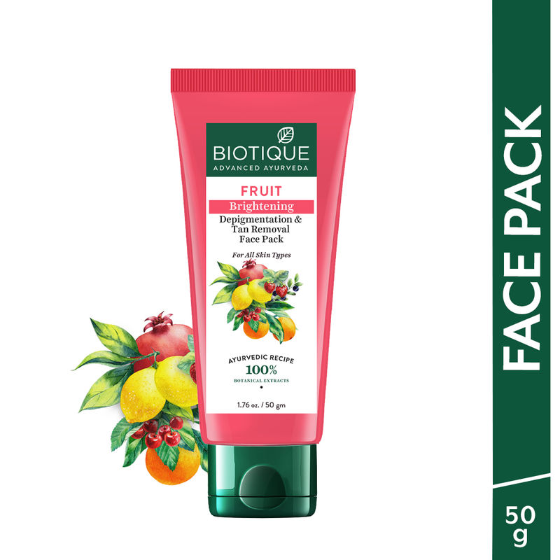 Biotique Bio Fruit Brightening & Depigmentation Tan Removal Face Pack