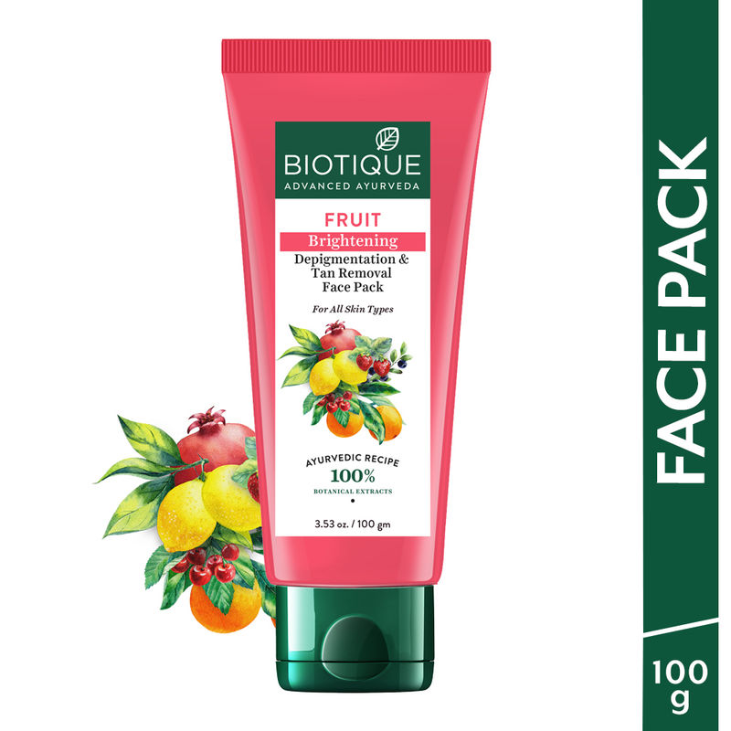 Biotique Fruit Brightening Depigmentation & Tan Removal Face Pack