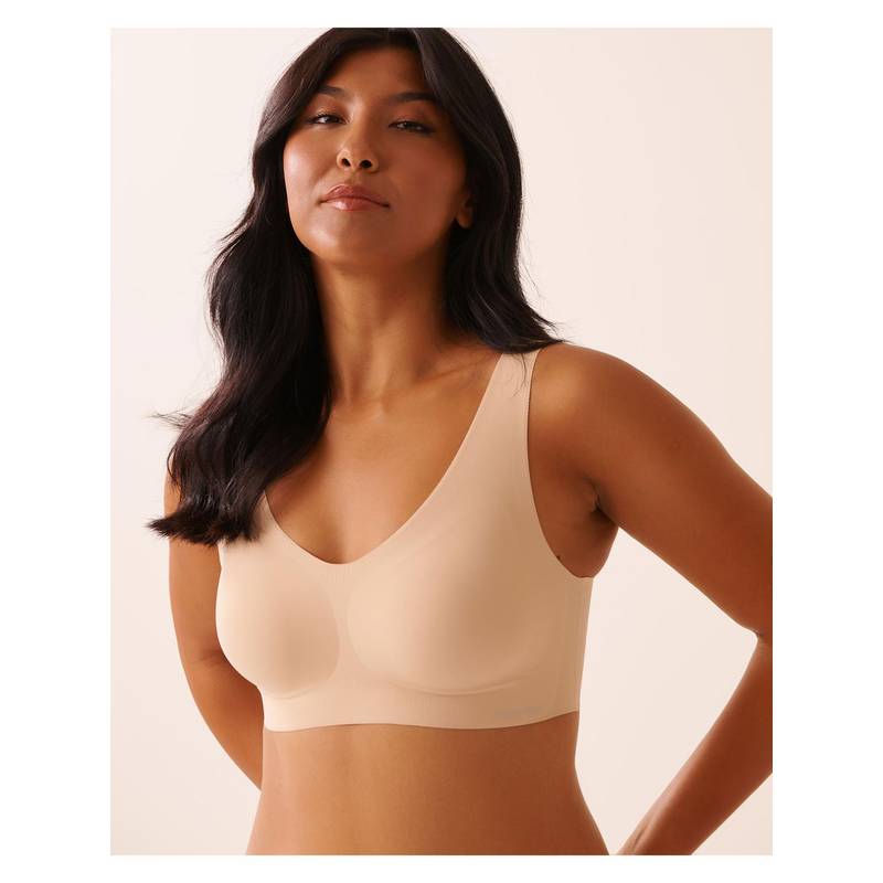 La Vie En Rose Peach Push-Up Lounge Tank Bra (L)