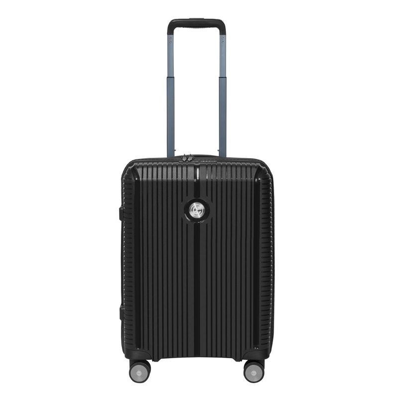 CARLTON Black Gemma Cabin 360degree 8 Wheels Trolley Bag (S)