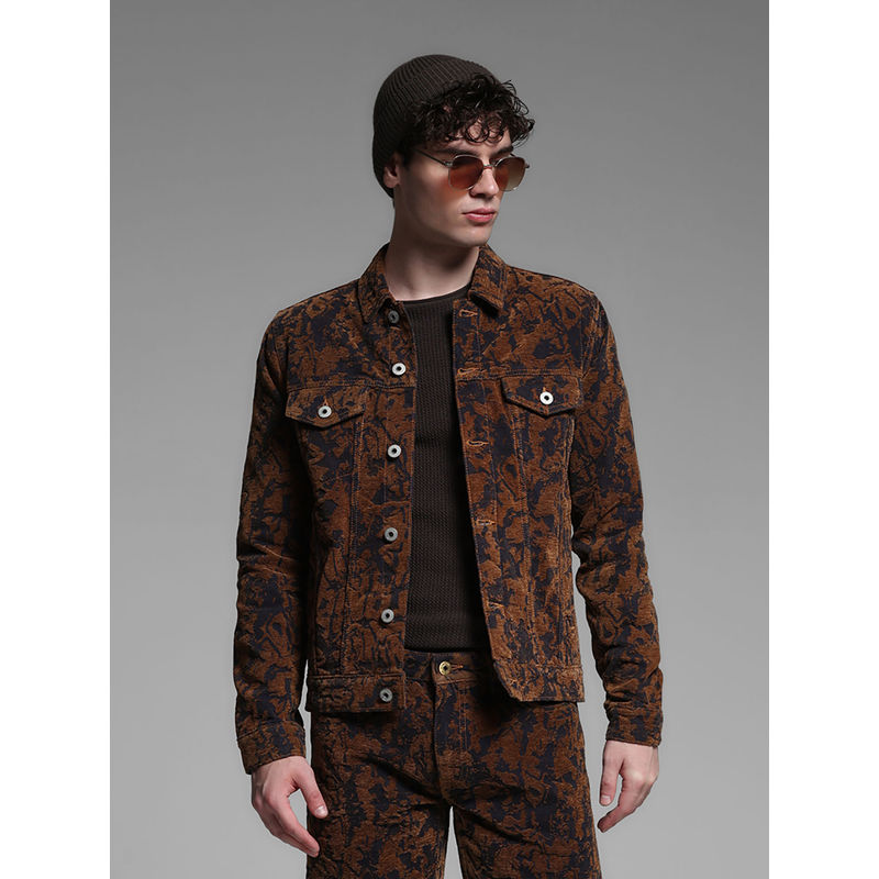Jack & Jones Jack and Jones Brown Regular Fit Denim Jacket (L)