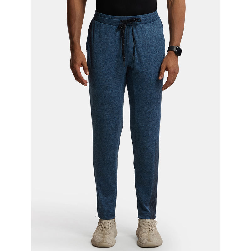 Jockey SP16 Men Soft Touch Microfiber Elastane Active Wear Trackpants - Blue Marl (S)