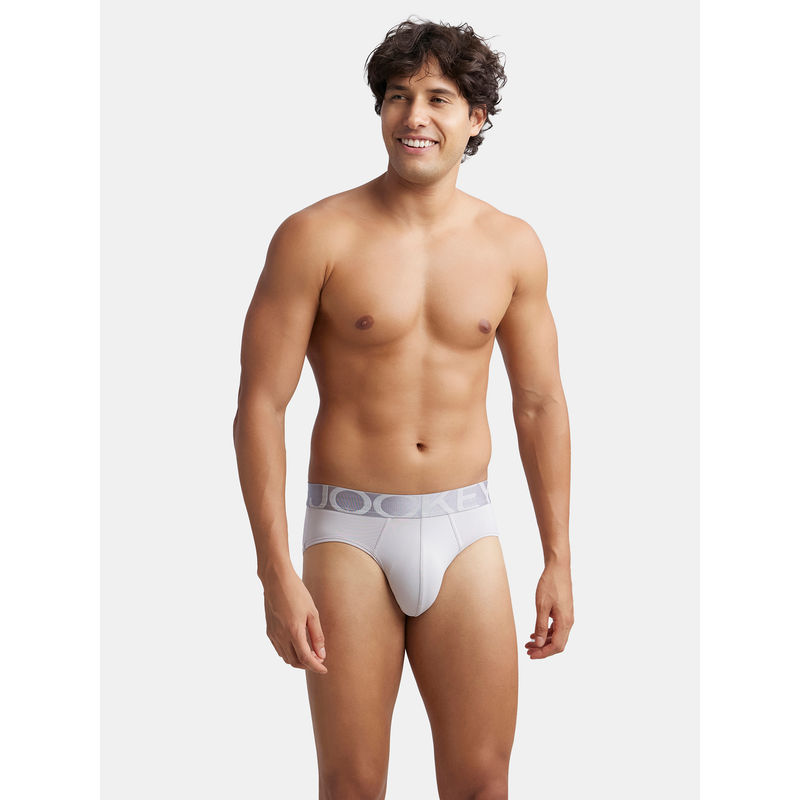 Jockey IC27 Men Tactel Microfiber Elastane Stretch Solid Brief - High Rise (L)