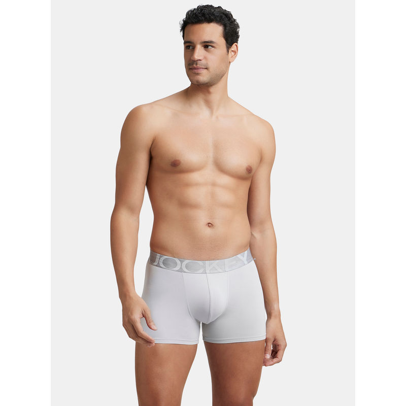 Jockey IC28 Men Tactel Microfiber Elastane Stretch Solid Trunk - High Rise (L)