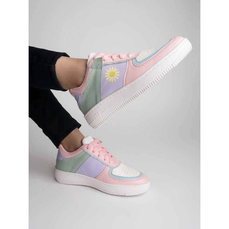 Shoetopia Women Pink Colourblocked Sneakers (EURO 40)