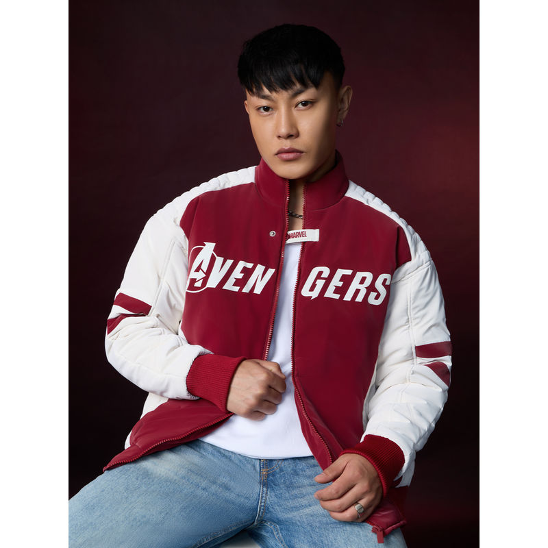 The Souled Store Official Avengers Men Puffer Jacket (L)