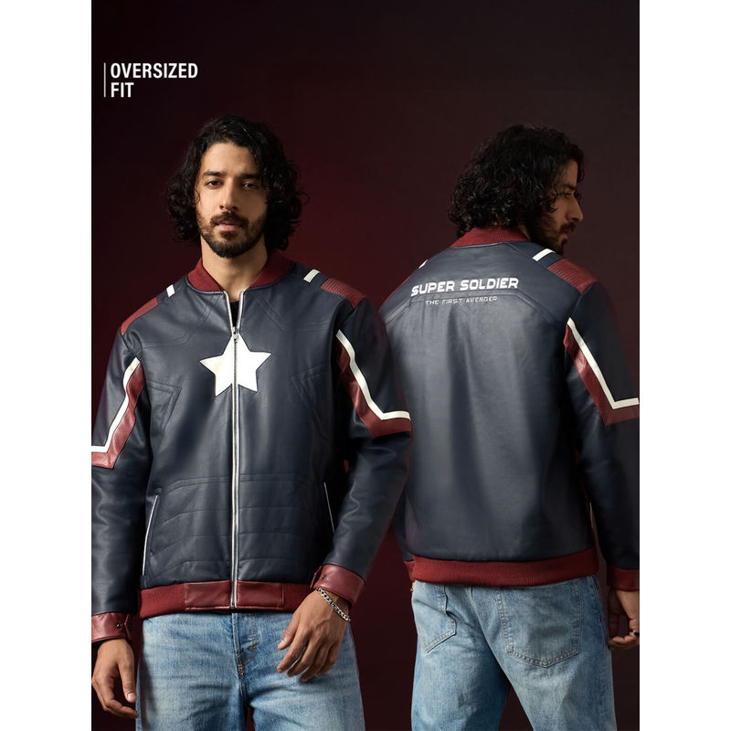 The Souled Store Official Marvel Captain America Soldier Men Jacket (XS)