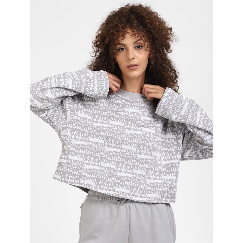 Reebok Myt Material Coverup Grey Training Sweatshirts (2XS)