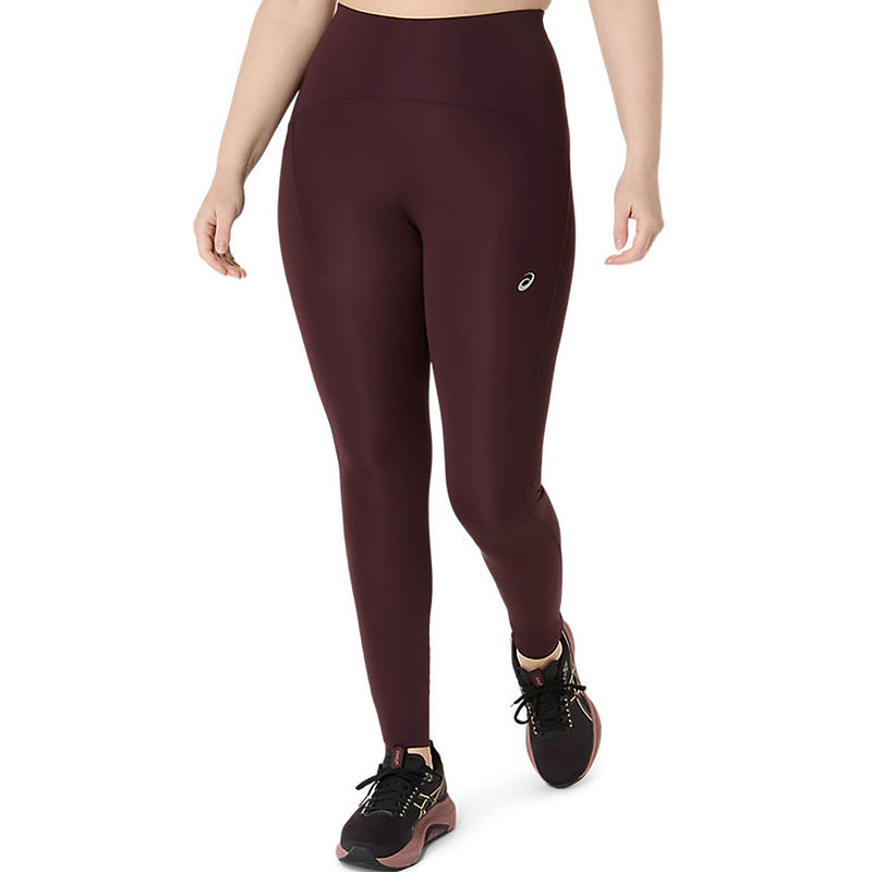 ASICS Women's Dark Wine Currant Road High Waist Tight (S)