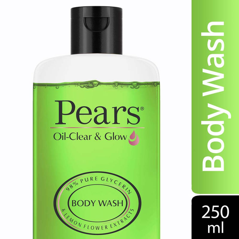 Pears Oil-Clear and Glow Body Wash Paraben Free Shower Gel 98% Pure Glycerin